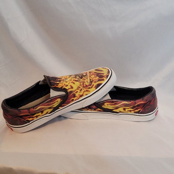 Vans Samurai Rising Slip On Skate Shoes Flames Mens 8.5 W 10 - Picture 9 of 12